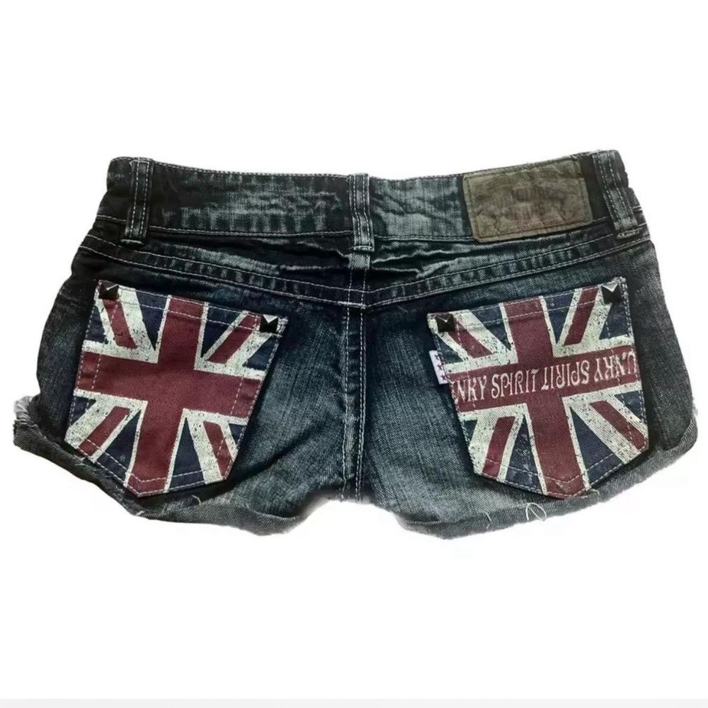 Denim Union Jack Shorts
